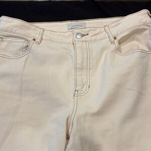 PacSun Off-White Stretch Mom Jeans